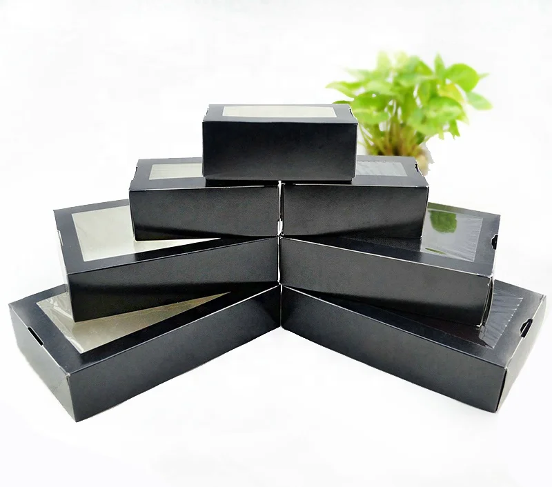 Cardboard Takeout Square Food Containers Carry Out Packaging Restaurant Sushi Togo Box With Pla Window