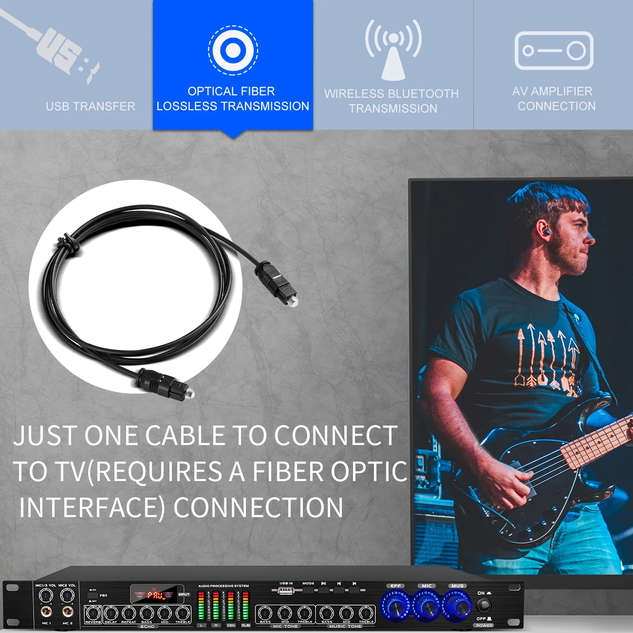 Biner FBX-8 анти вой KTV предварительный эффектор цифровой аудио процессор для домашней вечеринки