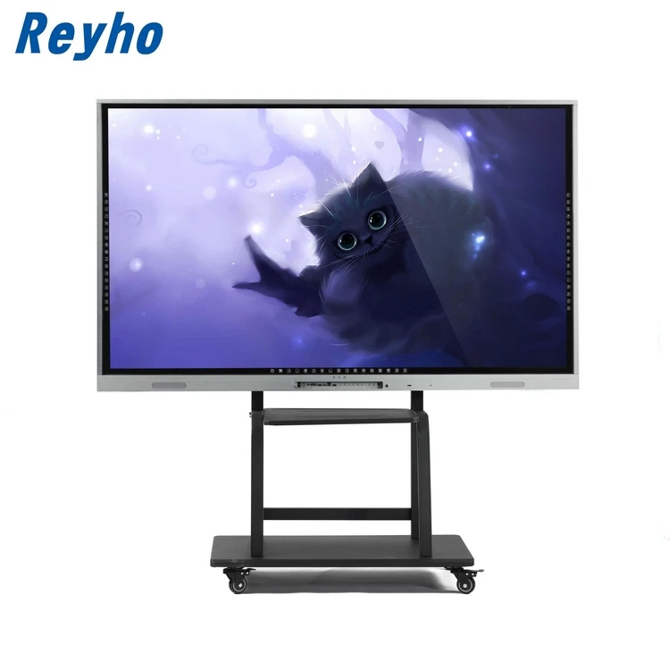 
 OEM 75 дюймов HD1080p IR сенсорный экран все в одном ПК компьютер с четырехъядерным процессором динамик Встроенный гироскоп для преподавания в классе  