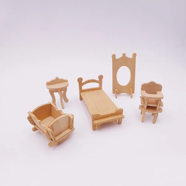3D wooden educational craft gift decoration puzzle Mini furniture doll house for girl gifts puzzle table educational puzzle