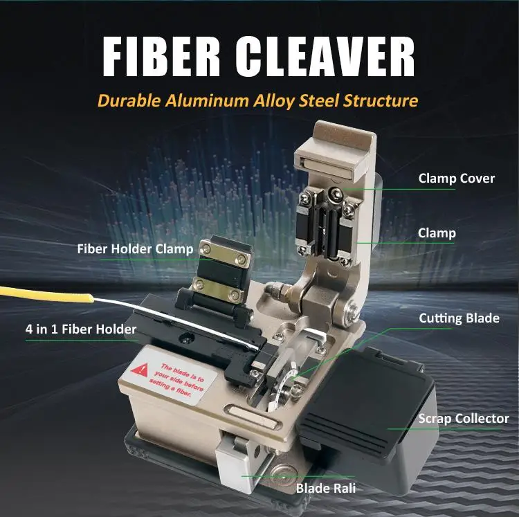 pk-9458 Professional FTTH tool kit  for fiber optic fusion splice Mechanical Splicing and patch cord termination procedure