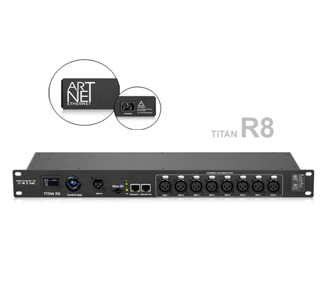 Colordreamer Stage lights signal system 8  Port DMX/RDM Artnet Ethernet lighting equipment Streaming ACN (E1.31)