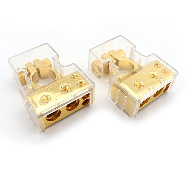 
2021China factory car aluminum alloy battery terminal auto positive negative clamp battery terminal with protection cover 