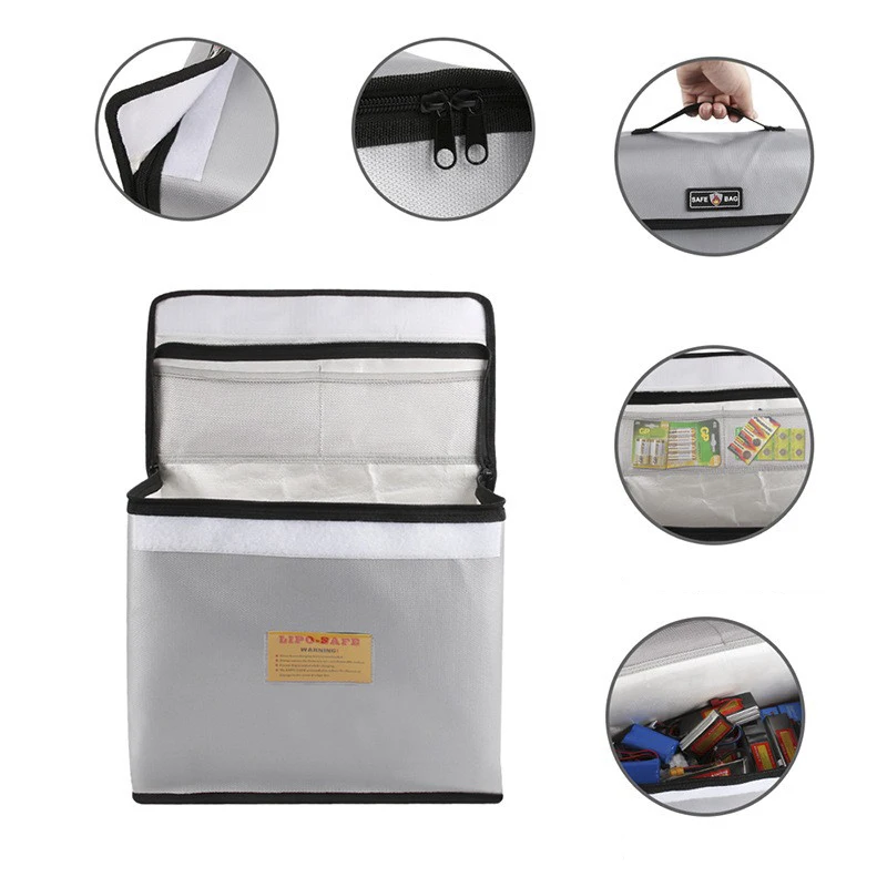 Explosion-proof Bag Lithium Battery Fireproof Explosion proof Bag 51*44*38cm Charging Guard Bag with Glass Fiber Material