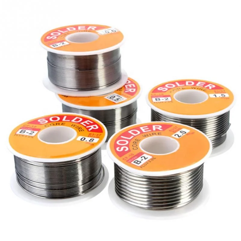Factory Sell NEW 50g/100g 0.5/0.6/0.8/1/1.2/1.5mm 63/37 45FT Lead-Free Tin Soldering Wire Rosin Core Solder Wire with FLUX 2.0%