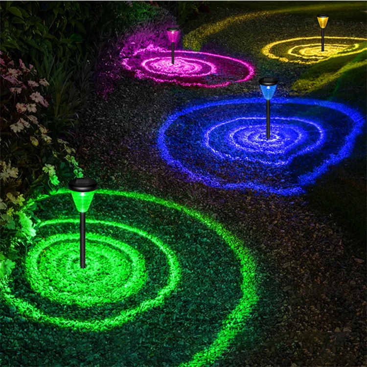 Hot Sale Products Solar Powered Waterproof Outdoor Courtyard Landscape Park Garden pathway Lamp RGB color changing Solar Light