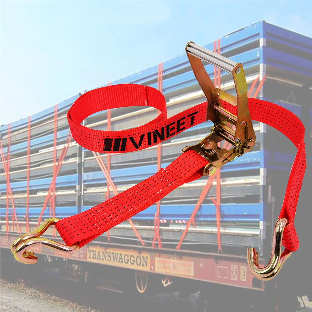 Hot Sales 5Kgs 2Inch Cargo Lashing Ratchet Tie Down belt with Aluminum Covered Handle