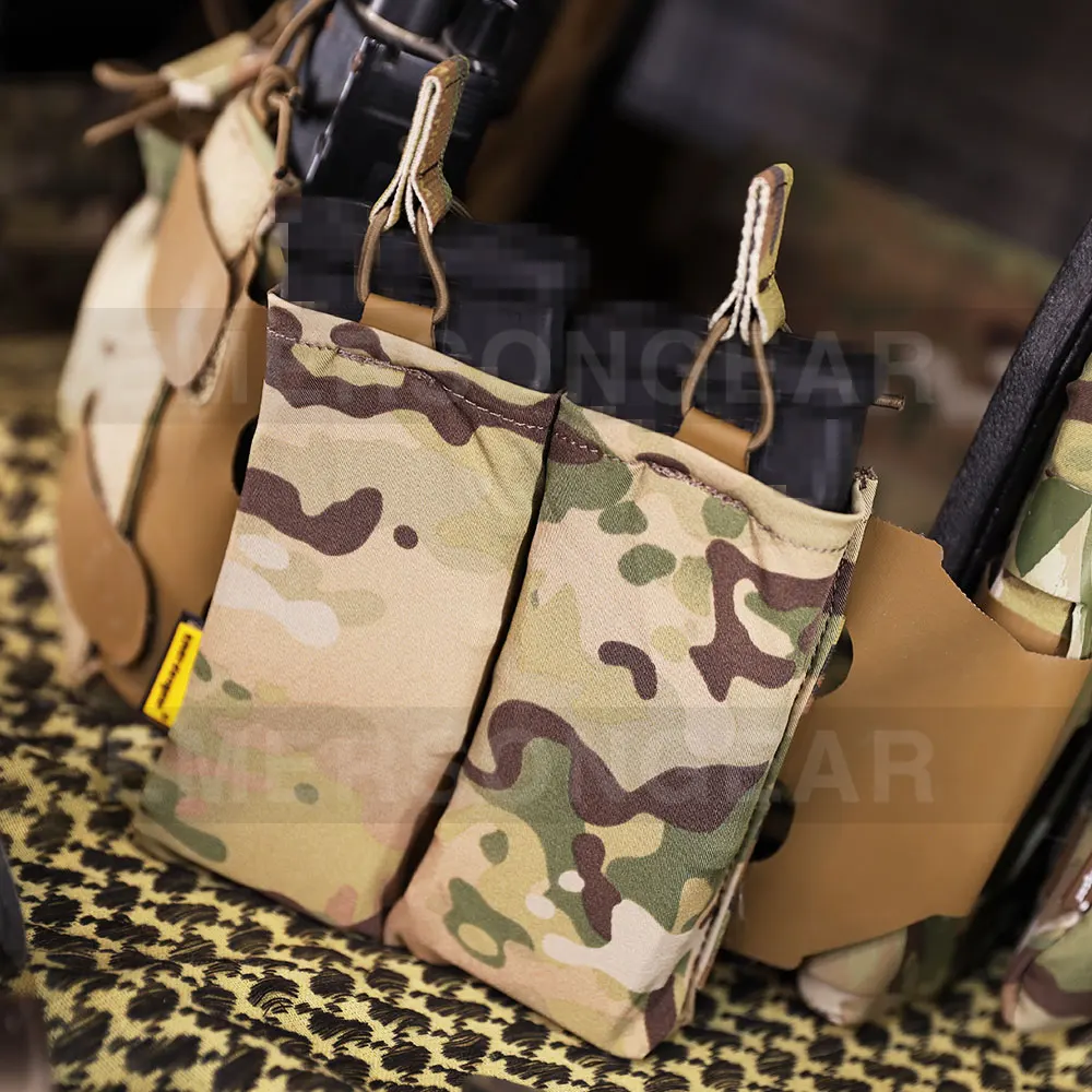 Emersongear 500D Cordura Nylon Mag Pouch Multicam Double Tactical Combat Magazine Pouch For SS TAC Vest