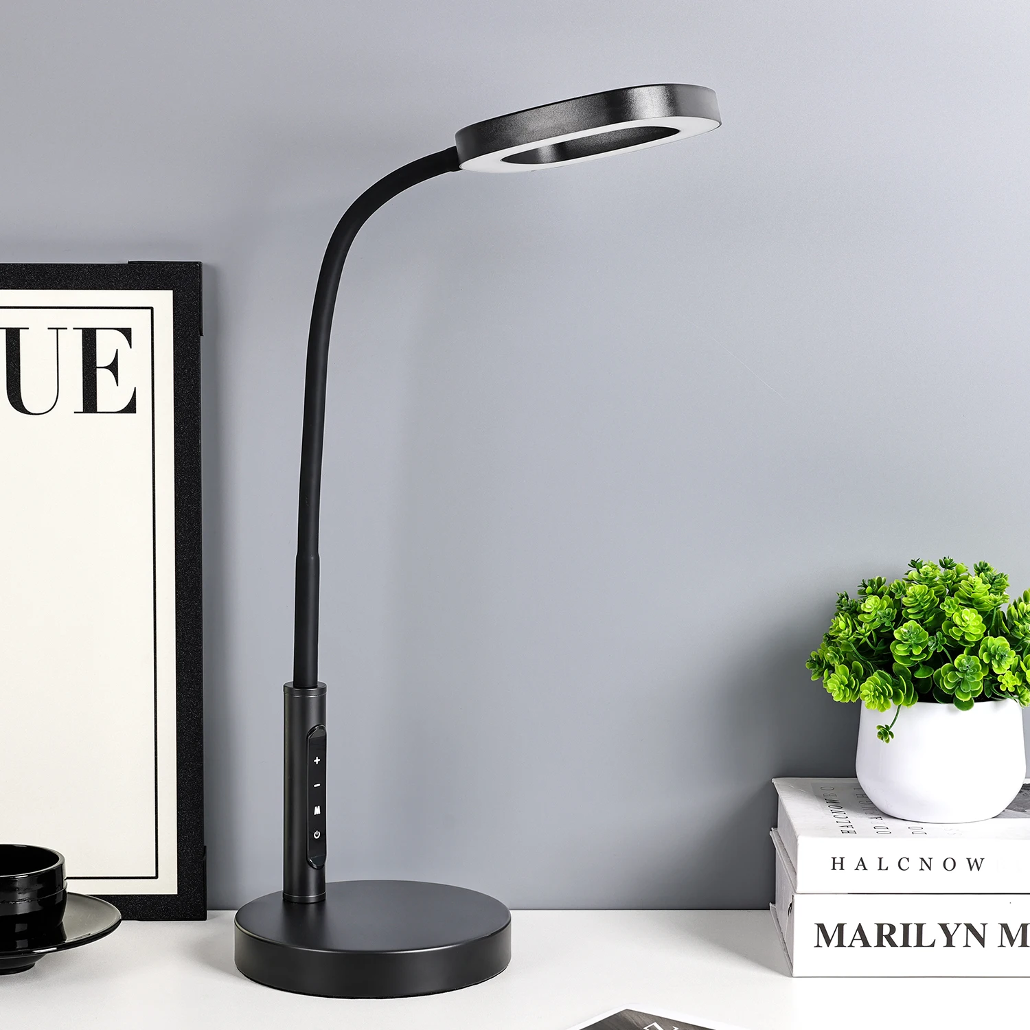 Modern natural light CCT touch control brightness dimmer foldable children reading Led desk Lamps with metal body