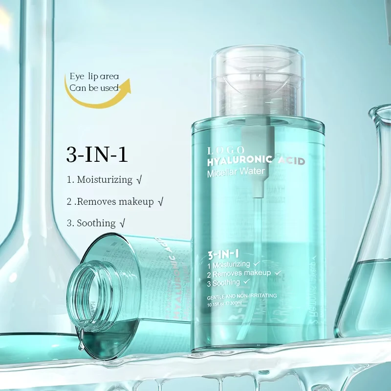 OEM Source Factory 300ML Moisturizing Cleansing Oil Free Clean Blue Sensitive Micellar Water Makeup Remover For Hand Oily Skin