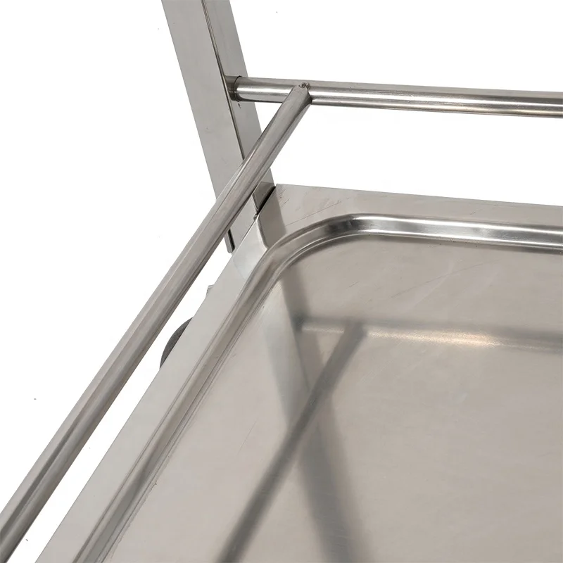Stainless steel food trolley cart with wheels