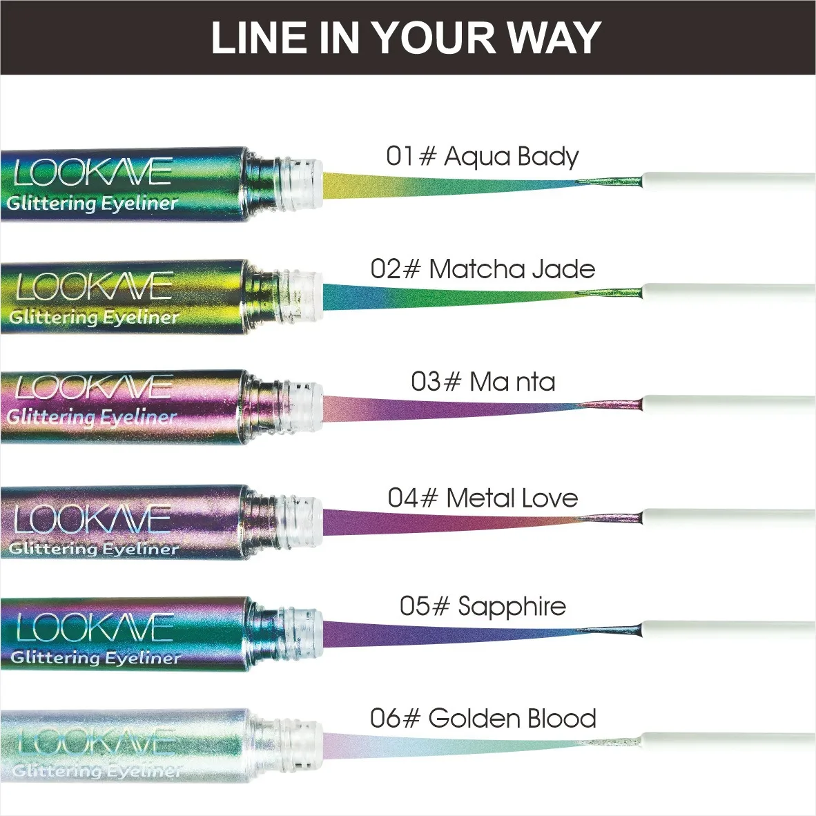 Chameleon Eyeliner Optical Color Change eye shadow waterproof color  Shiny Eyeliner makeup