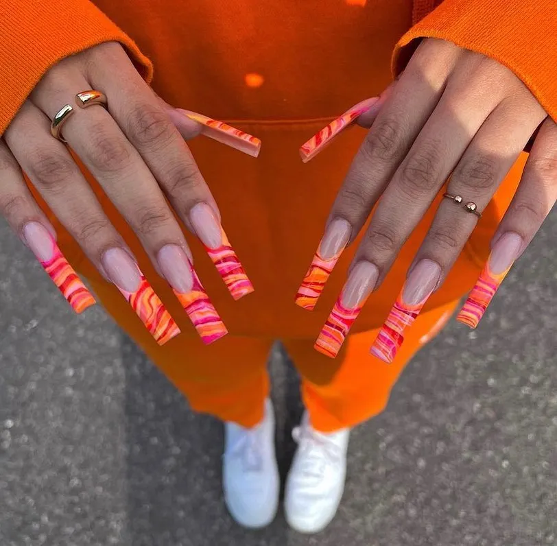 Оптовая продажа, частная торговая марка, гелевые накладные ногти, Акриловые искусственные Типсы для ногтей, прямоугольные, прямые, очень длинные, для ногтей