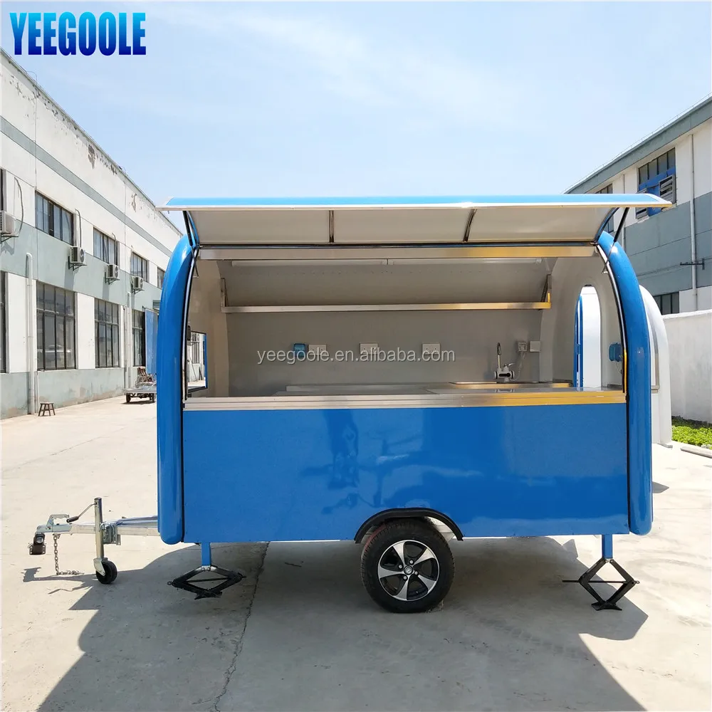CE OEM gas/electric mobile fast food vending ice cream field trailer/cart /van with power supply