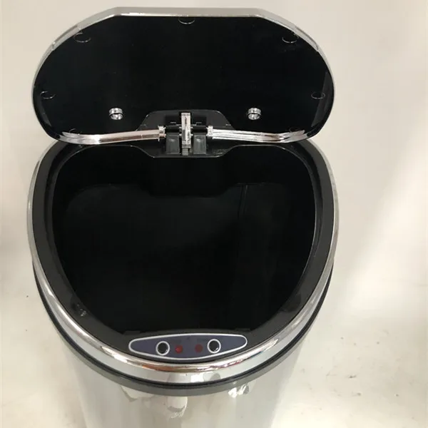 Semi Round Stainless steel bin 9L 12L 20L Automatic Smart Sensor Garbage Trash Bin Can Intelligent Trash