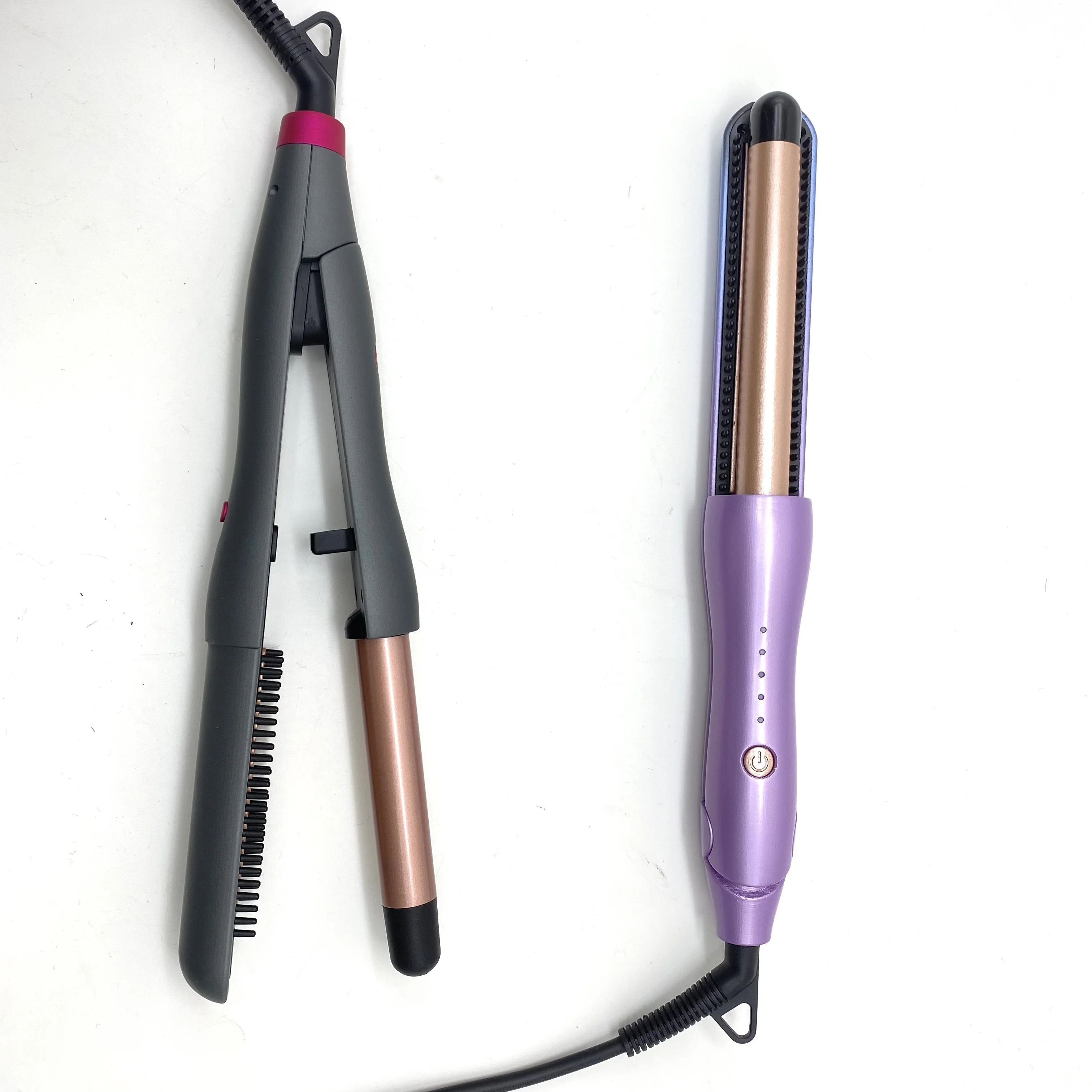 New design  3 inch quick preheating rubber feel hair iron curlers wands hair curler set hair curler