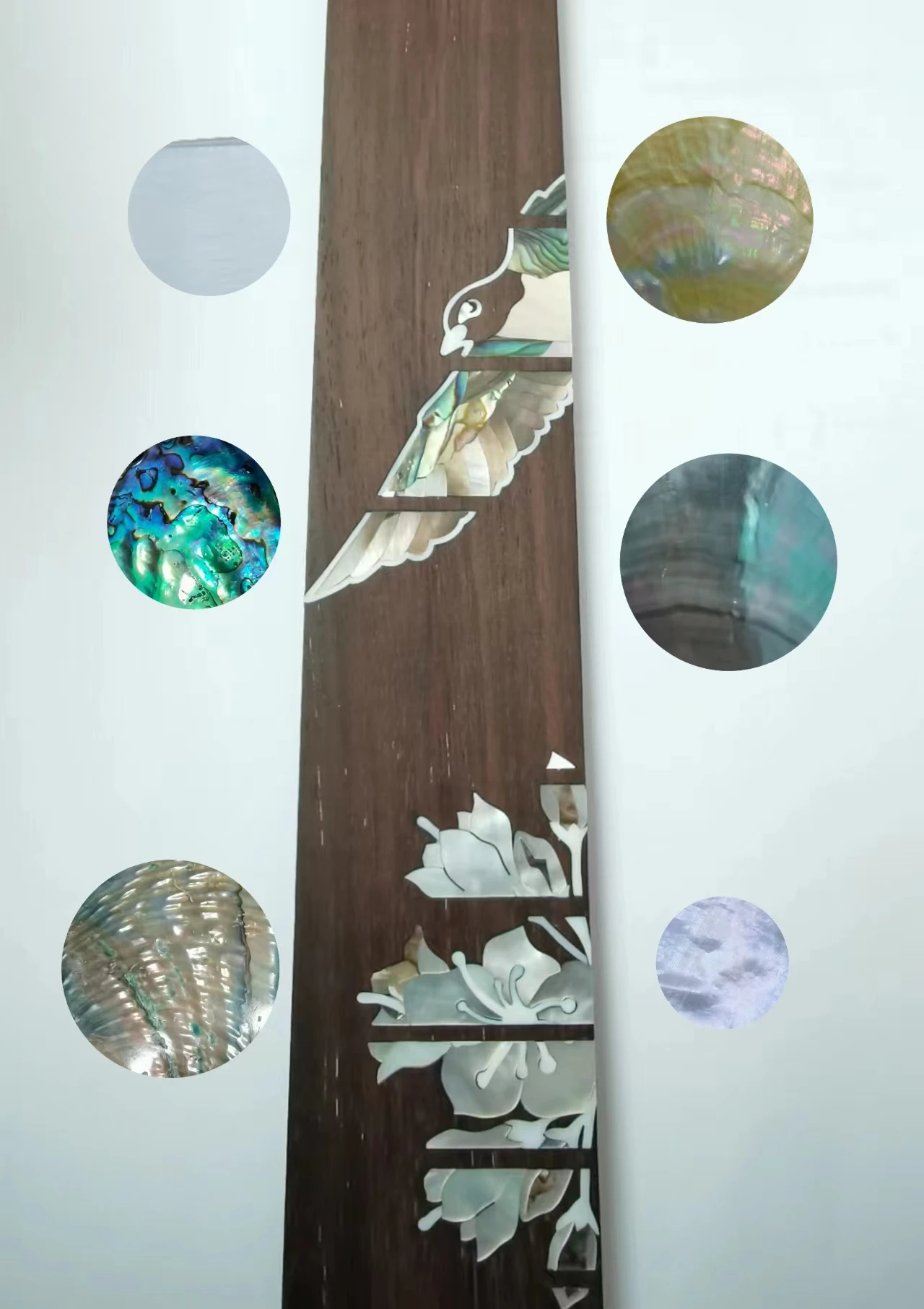 Abalone Shell plate  Natural Color with Scallop Pattern DB-021