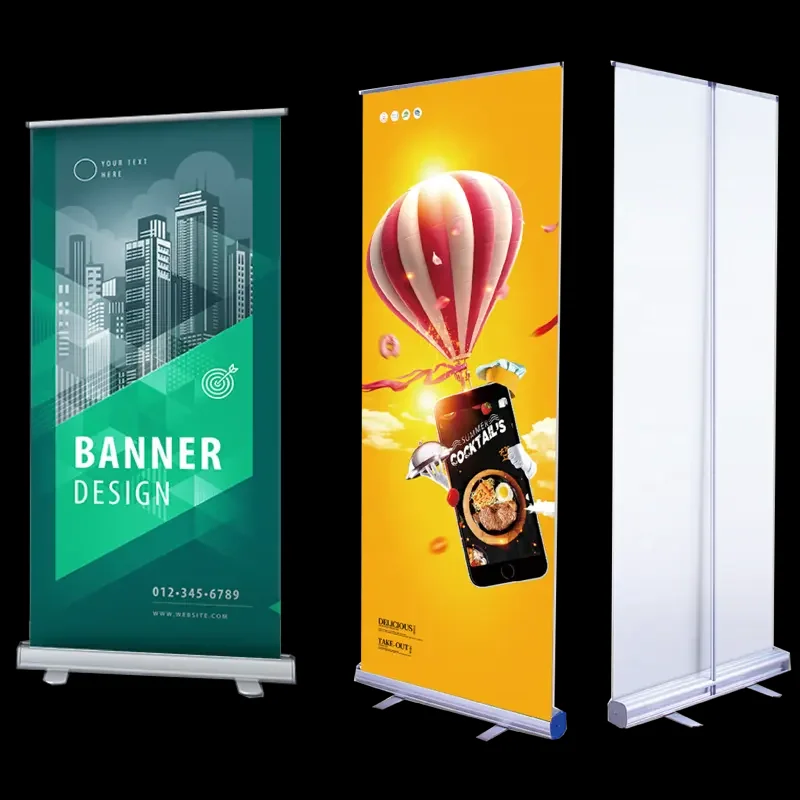Retractable Banner Stand Stand Cheap Standard Size Of Roll Up Banner From Factory For Advertising