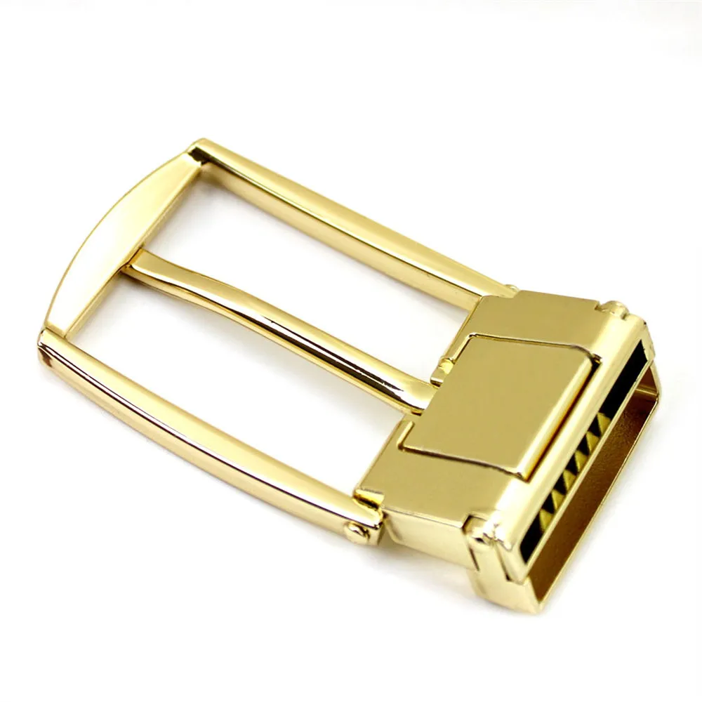 Custom Gold color Ratchet Clip Pin Belt Buckle Manufacturers