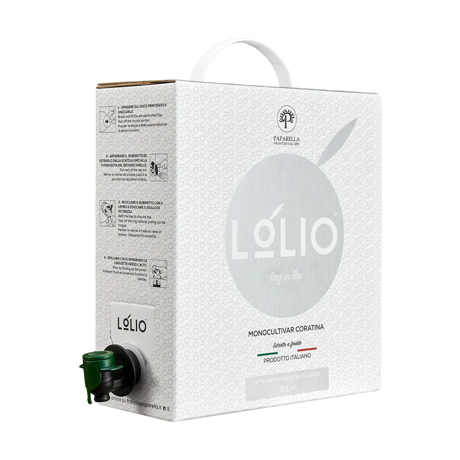 Best Italian Olive Oil Big Bag in Box 5L Coratina Evo Intense taste Extra Virgin Olive Oil for selected gourmet shop