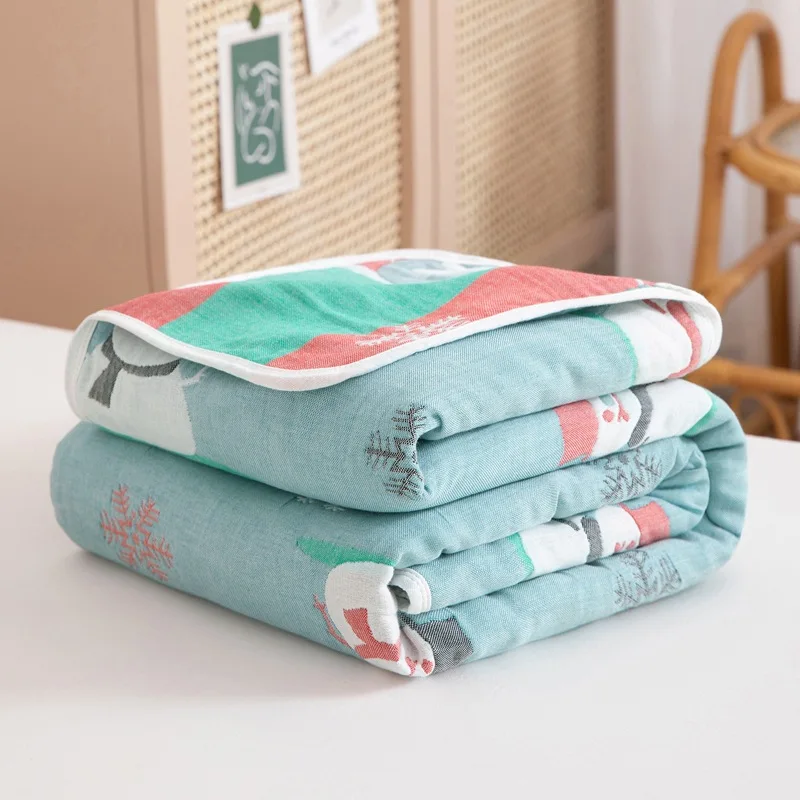 towel quilt cotton six-layer gauze cotton children adult cover blanket air conditioning double summer quilt