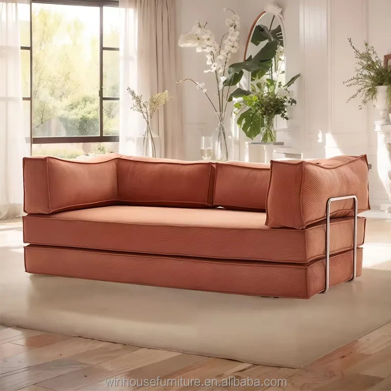 Wholesale vacuum compressed sofa sectional sofa high density sponge compressed packing sofa bed
