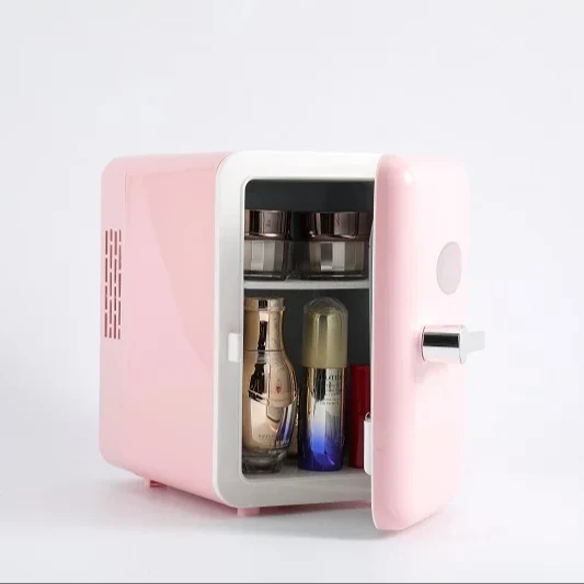 Fashion Different Color 4 Liter Small Fridge Use For Camping Home Portable Round Handle Mini Refrigerator