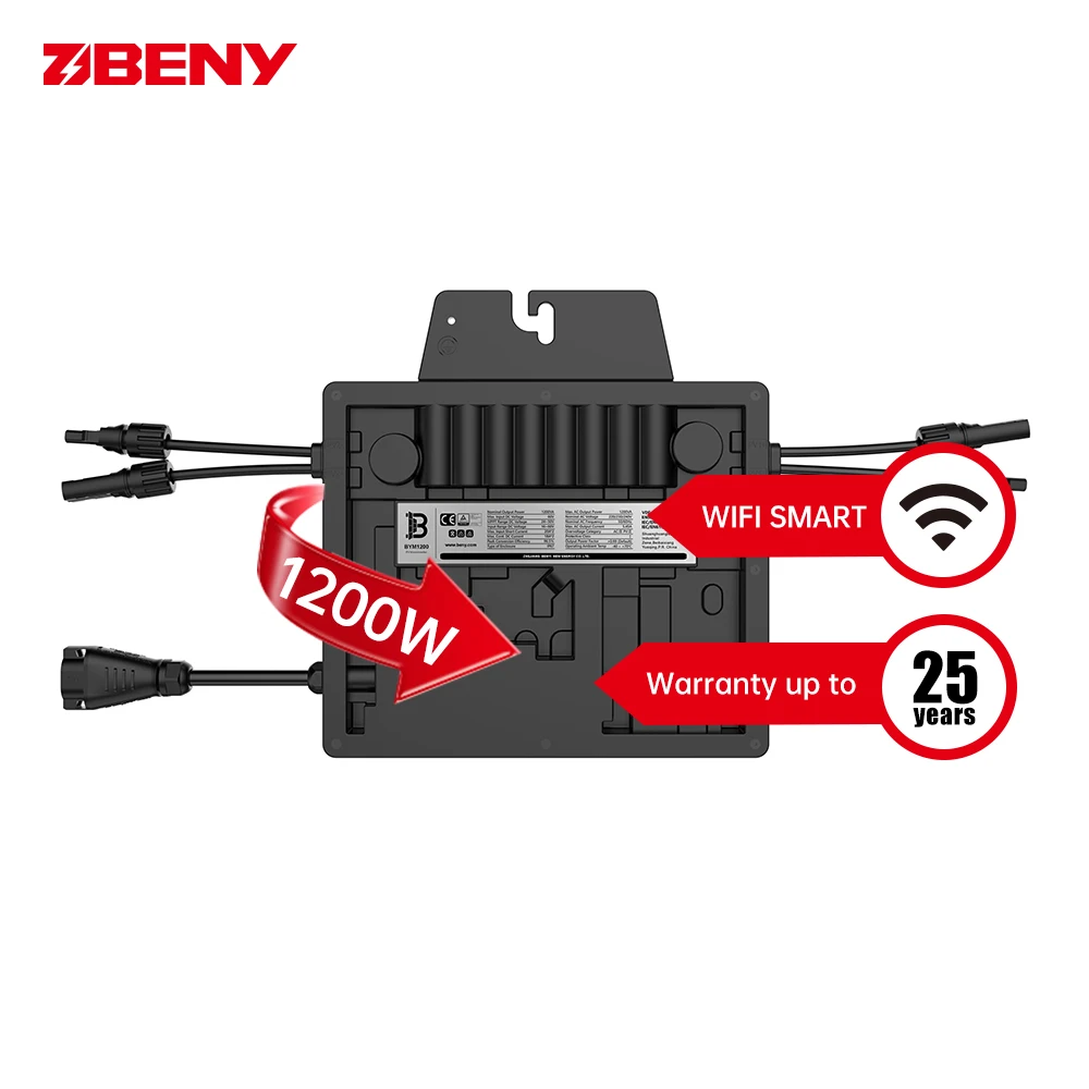 Beny IP67 1200 Вт Wi-Fi микроинвертор, солнечный однофазный микро инвертор Plug And Play с MPPT для солнечных панелей