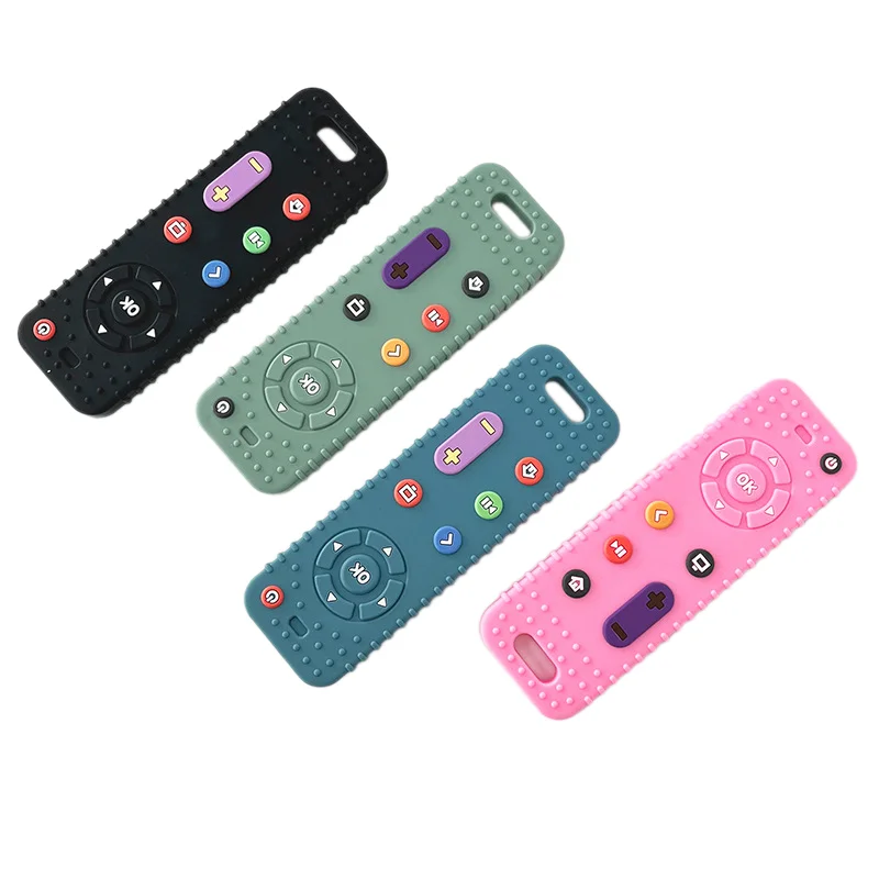 2024 Customizable Hot Selling Food Grade Silicone Teething Toys Game Controller Teether  Remote Control Teether For Baby