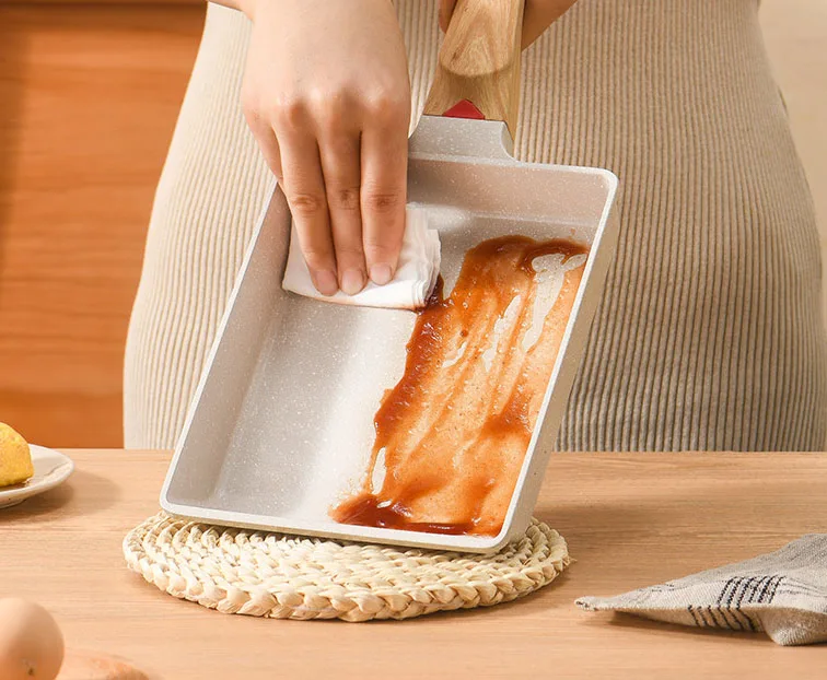 35Cm Forged 13Cm Mini Heavy Nonstick Egg Sausage Foldable Handle Round Bottomed Frying Pan