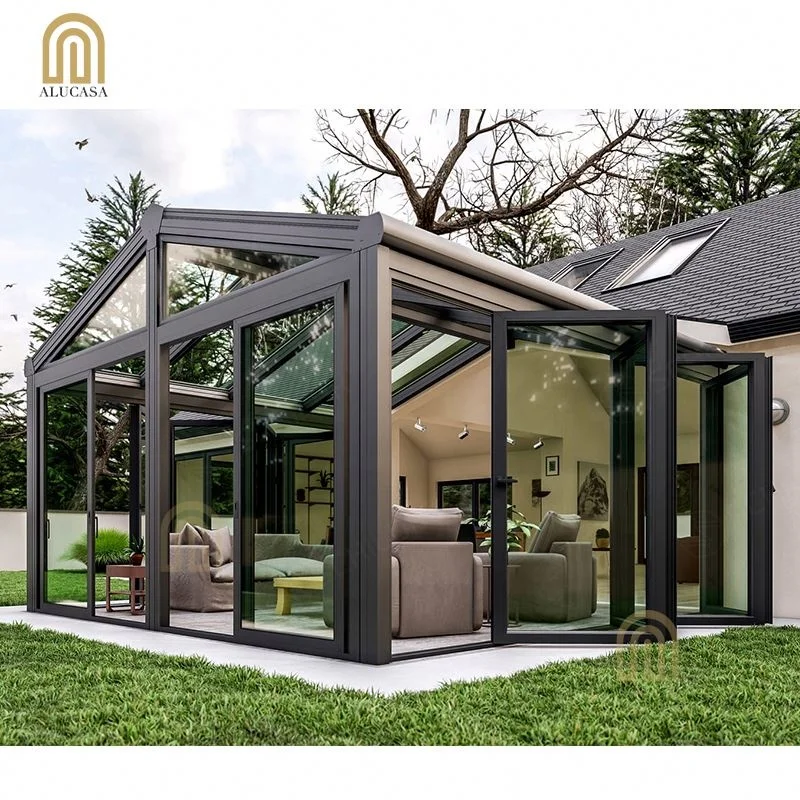 Alucasa Aluminum Transparent Glass Winter Garden Beautiful Aluminum Sunroom