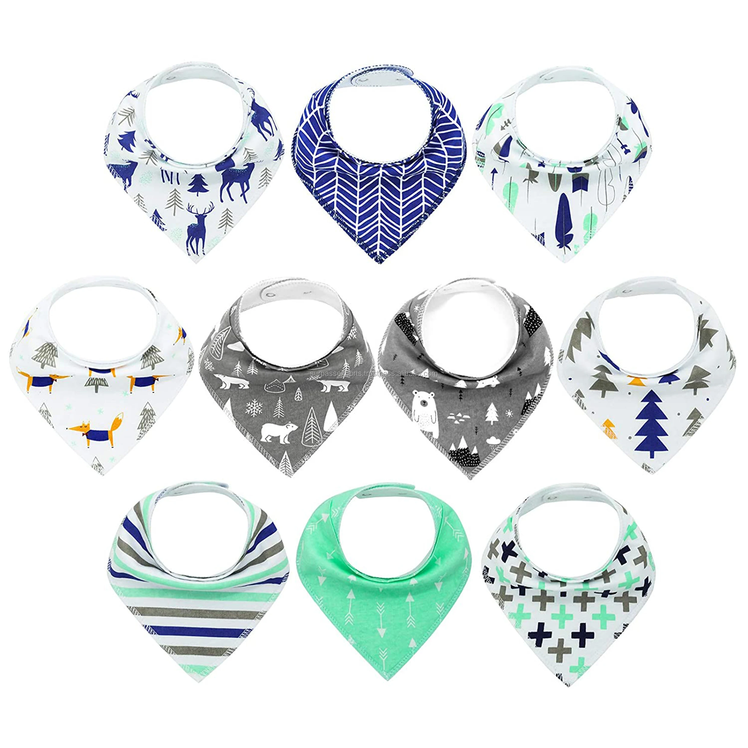 New Collection Soft Lightweight Cotton Bibs Wholesale Sets with Custom Logo New Born Baby Girls Boys Daily Life Use Export Ready