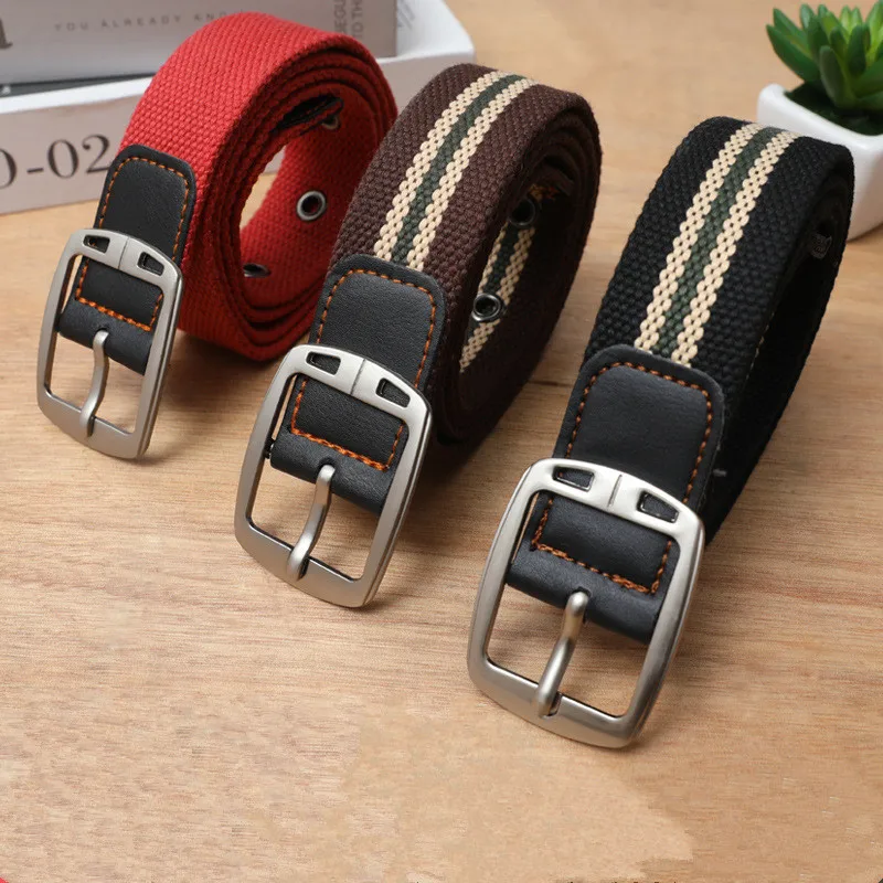 Popular Alloy Buckle Hot Versatile Casual  Belt Leisure Sports Belt  Men Canvas Belt