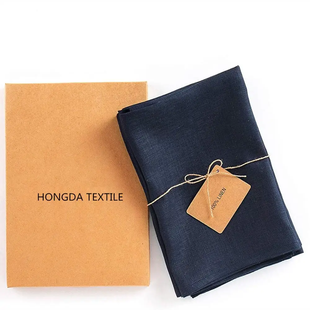  Салфетка hemstitch 100% льняная салфетка с каменным покрытием для
