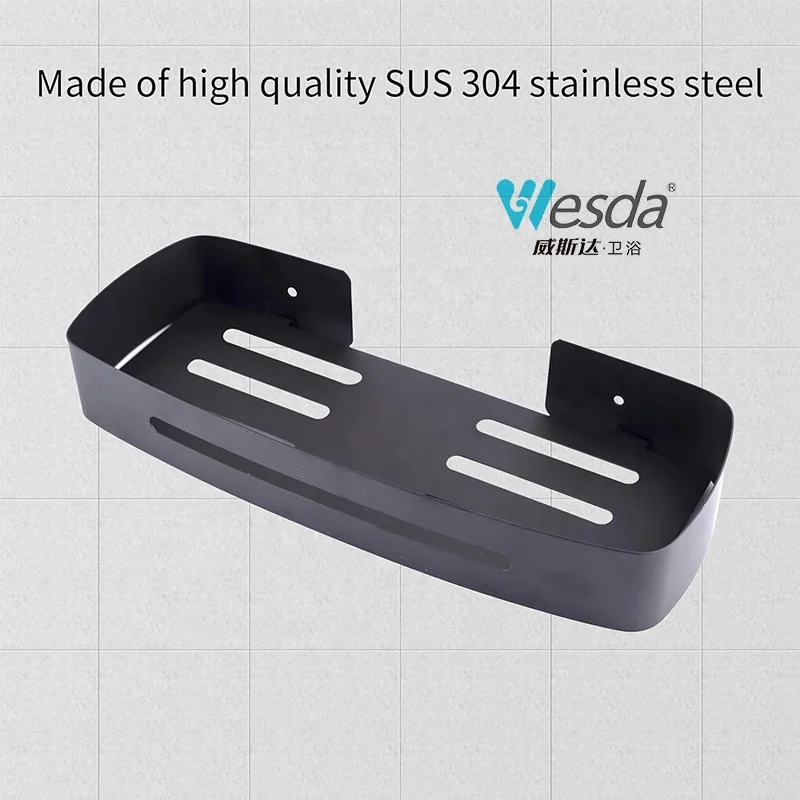 WESDA Shower Shampoo Holder Corner Basket 304 Stainless Steel Storage Organized Shower Caddy Bathroom Corner Shelf