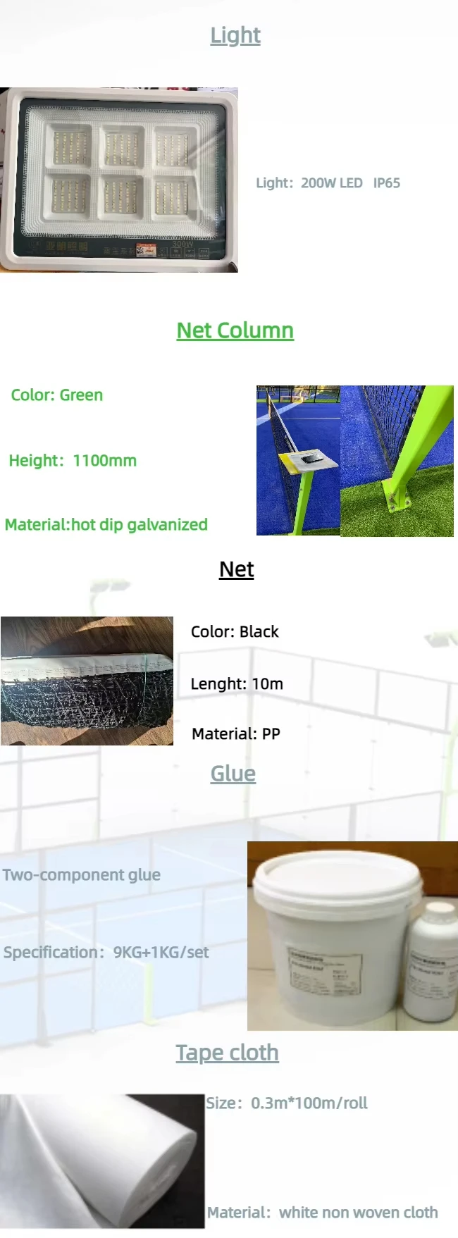 LDK Sports Equipment Professional Hot Dip Galvanized Padel Tennis Court Outdoor Panoramic Paddle Court with Roof