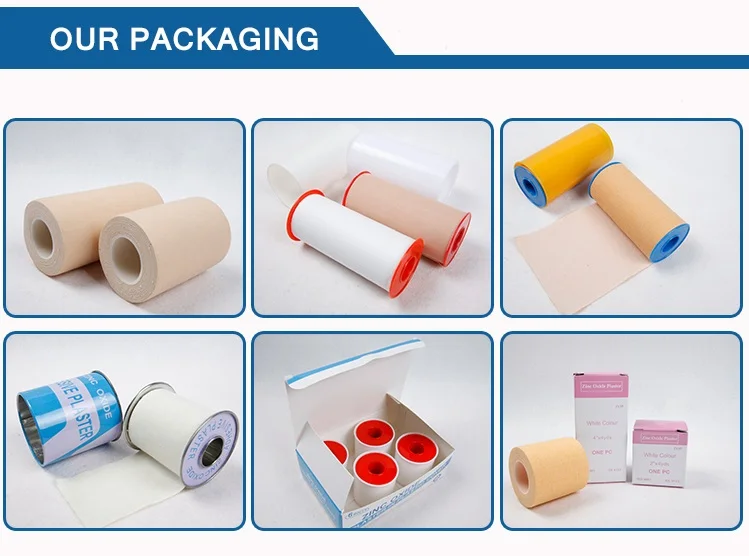 Zinc Oxide Plaster B.P In Plastic Cover Core Adhesive Plaster Medicinal Tapes