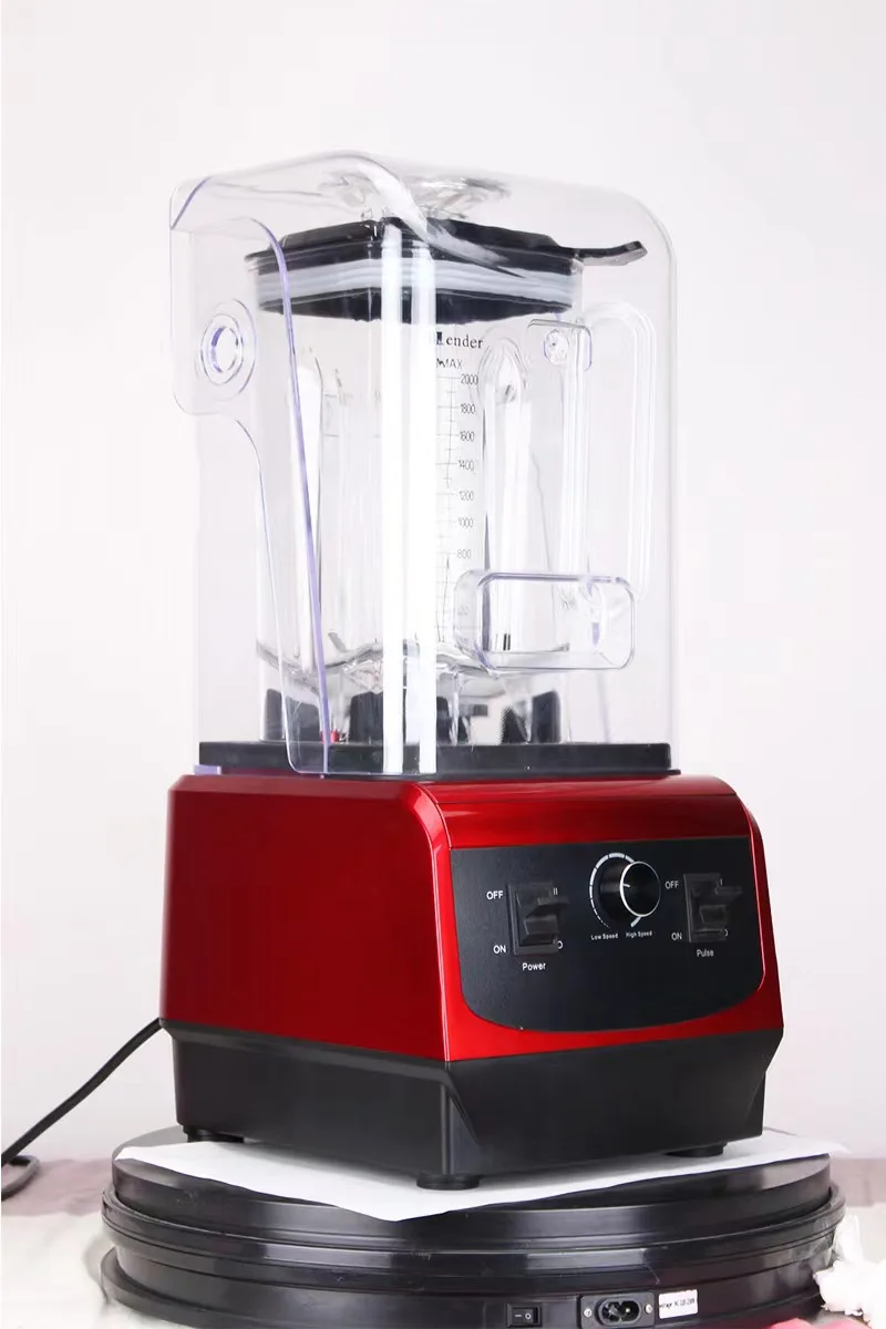 Commercial Low Noise With Sound Cover Silent Blender Machine Mixer Multifunctional Touch Screen High Speed Blender