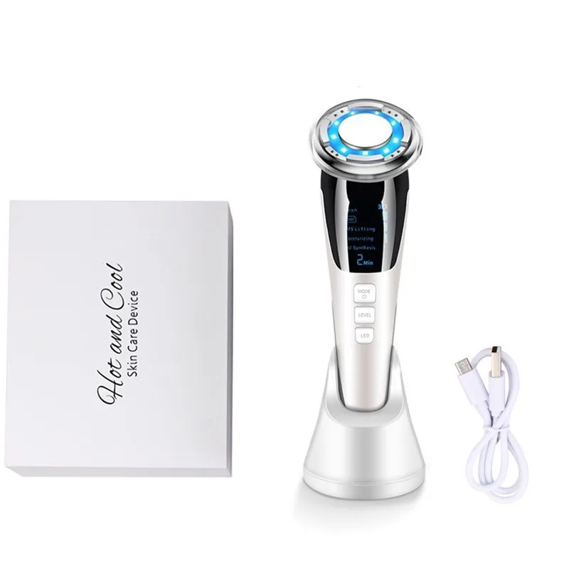 22 Home Use Vibration Face Neck Lift Device Facial Massager EMS Hot & Cold Beauty Instrument