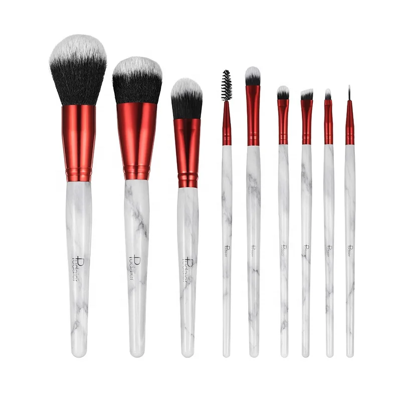 Wholesale Face Eye Cosmetics Makeup Brushes High Quality Soft 9pcs Vegan Premium Gray Pink Luxury Makeup Brushes Set Custom Logo
