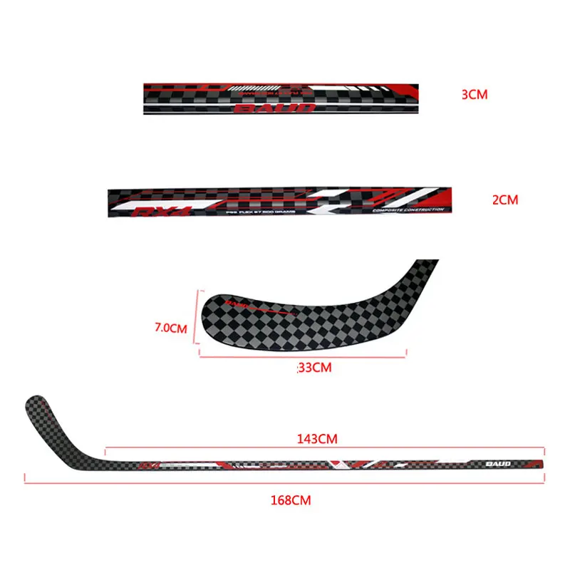 Индивидуальный бренд лучшее качество Заводская поставка для детей и взрослых встроенный Хоккей с шайбой клюшка игрока из углеродного