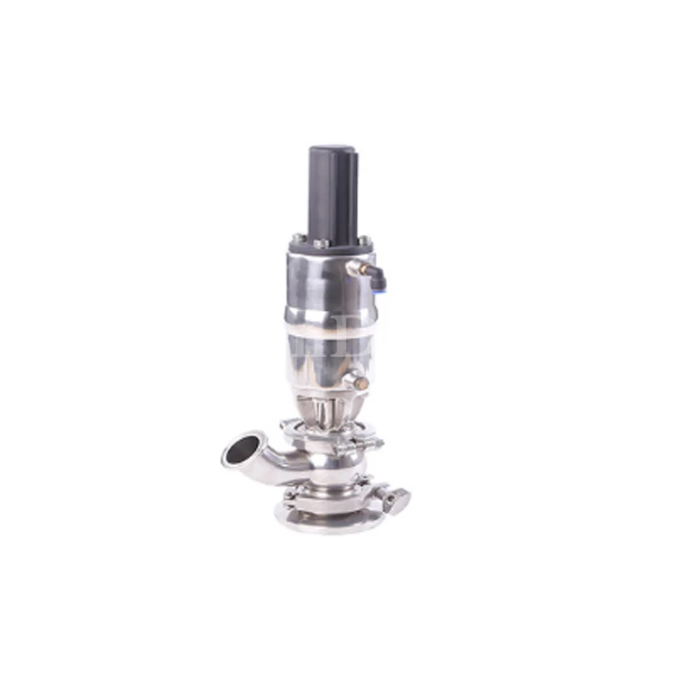 Stainless steel elbow type pneumatic tank bottom discharge valve