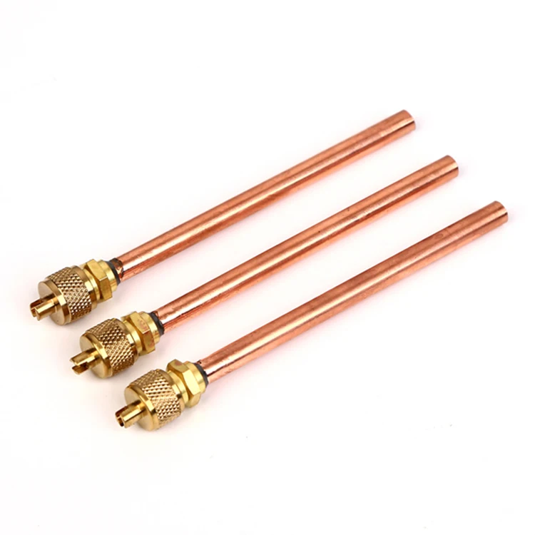 Access valve refrigeration parts copper access valve manufacture 1/4 inch