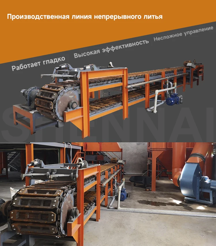 производственная литейная линия для литья медных слитков