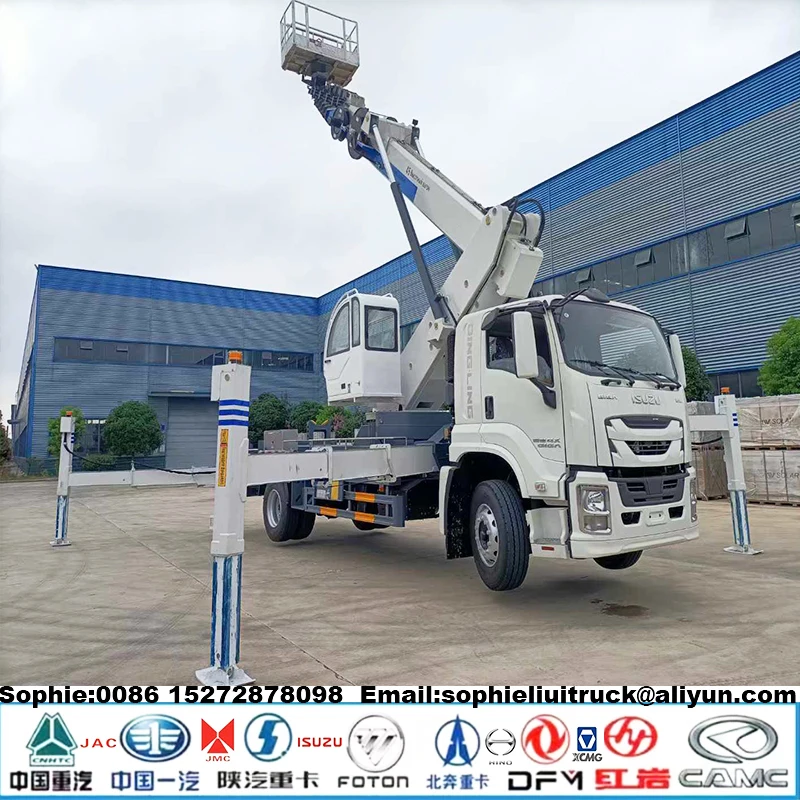 Manufacturer ISUZU GIGA 45m Traffic Lights Maintenance Vehicle 32m Goods Aerial Moving Car 40m Aerial Ladder Truck In Stock
