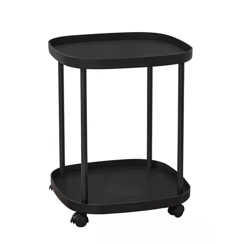 Sofa Side Table Coffee Double Layer Simple Custom Wholesale Round Nordic Cabinet Corner Bedroom Bedside Mobile Small Table