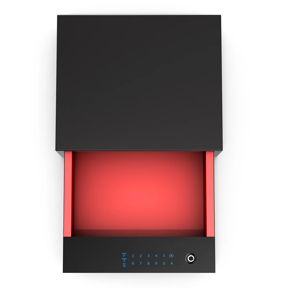 Factory supply  secret Password wardrobe fingerprint  hidden Cash Drawer Safe Deposit Box