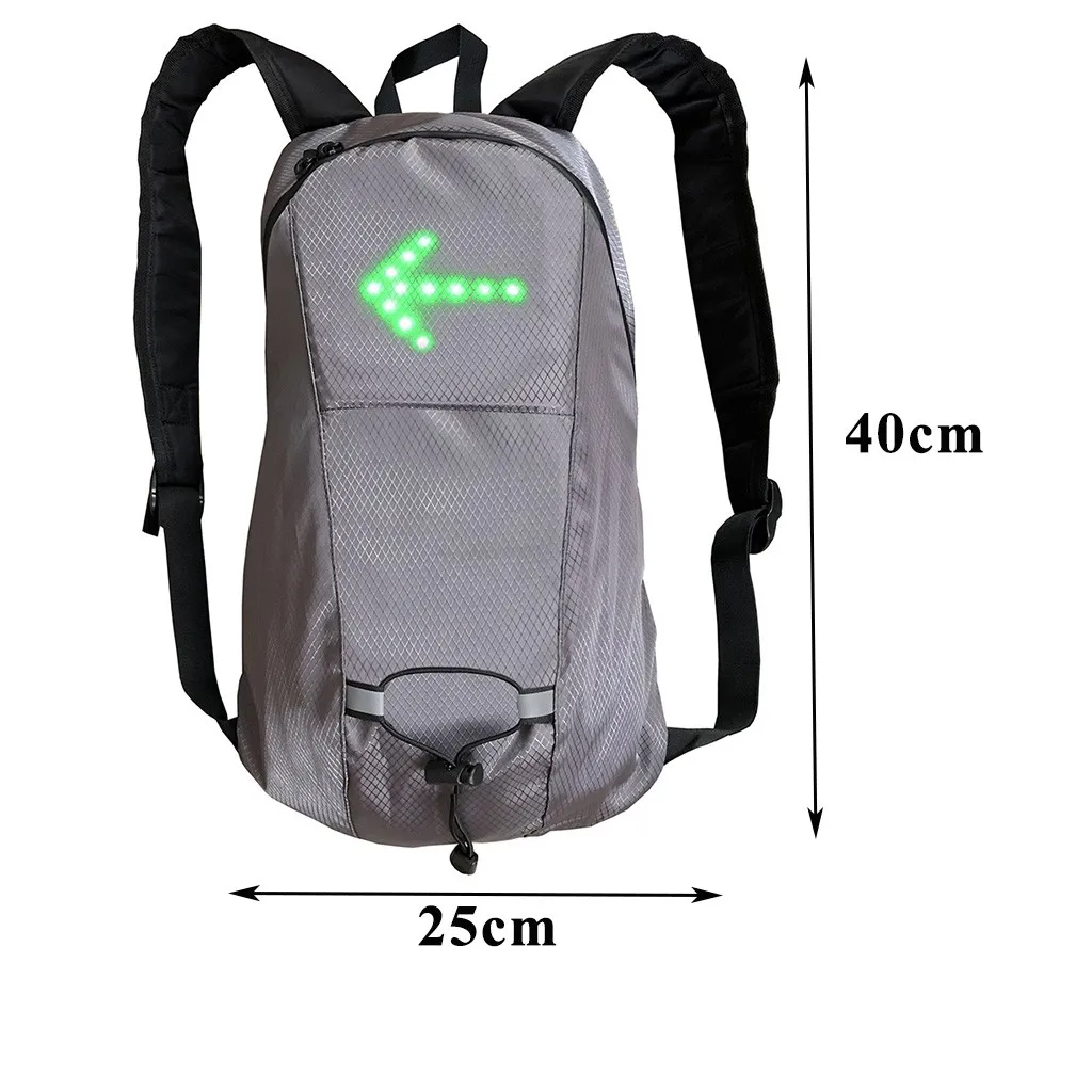 China Hot Product Waterproof Reflective Turn Signal Led Backpack for cycling