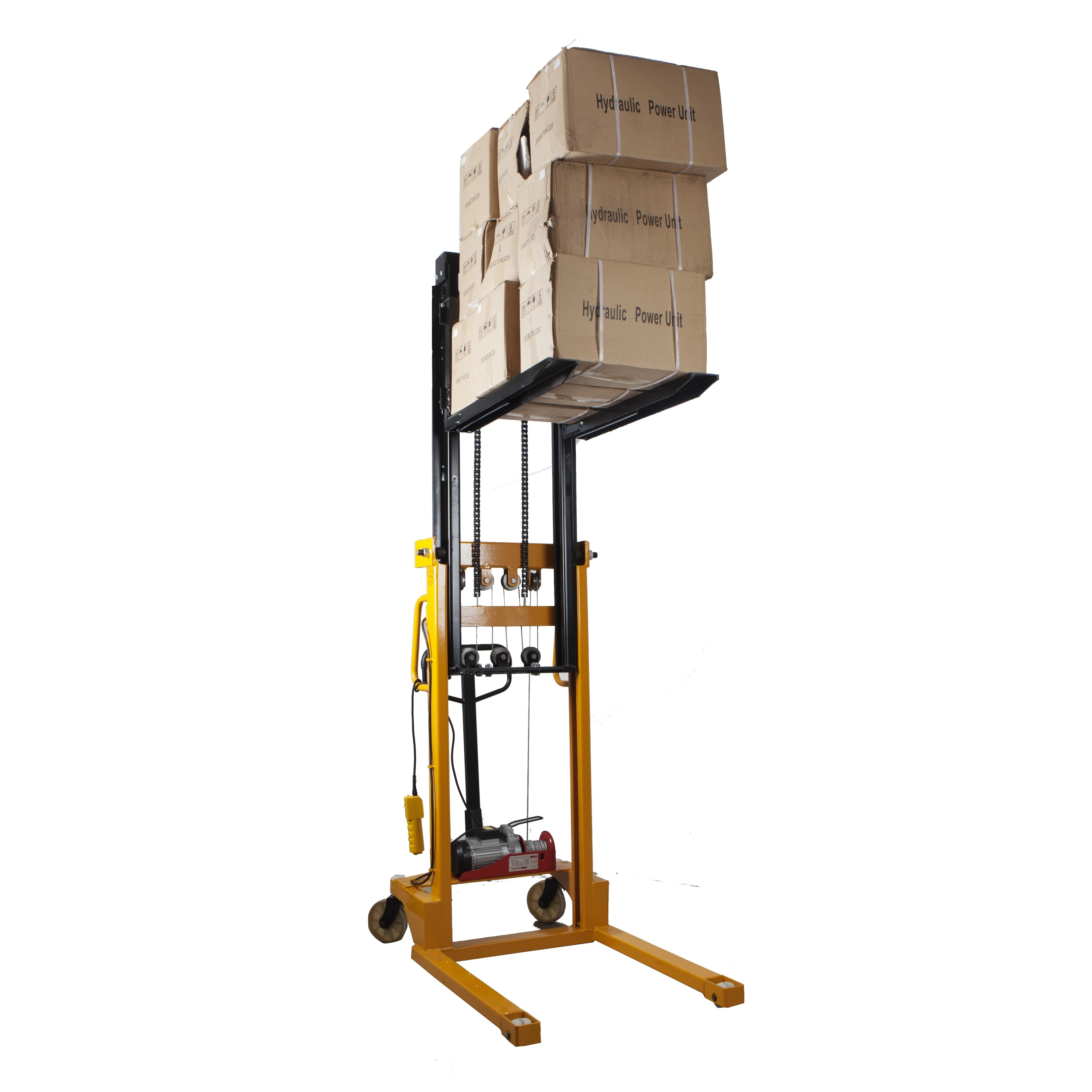 Remotely Controllable 2-Ton Load Capacity Semi-Electric Stacker with 2.5 Meter Lifting Height Wire Rope Reclaimers