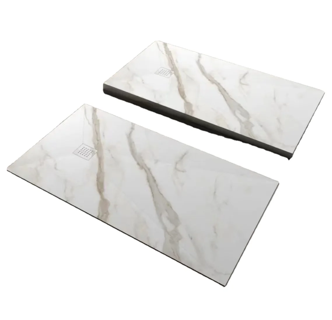 Standard Non-slip Resin square Bathroom Acrylic Pan Shower Tray Base